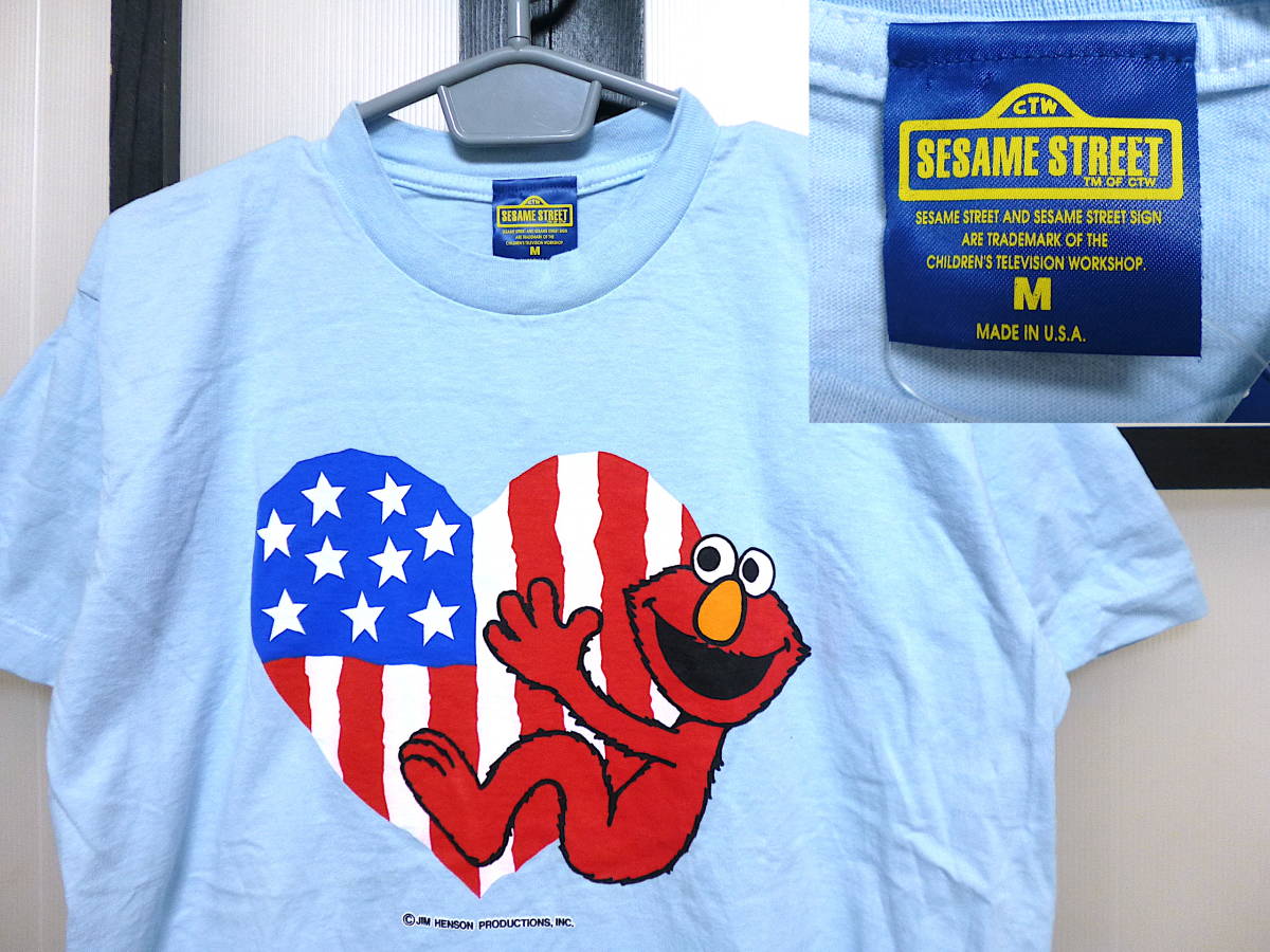 90s デッドストック セサミストリート エルモ Tシャツ USA製 / 90年代 新品 未使用 Sesame Street Elmo ビンテージ Vintage アメリカ製