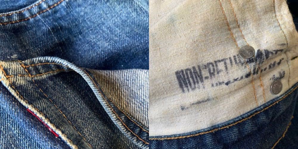 濃紺 70's VINTAGE Levi's 505 66 前期 赤耳 シングル デニム Gパン 42 TALON リーバイス USA製 70年代 黒カン アメリカ製 70s ビンテージ_画像8