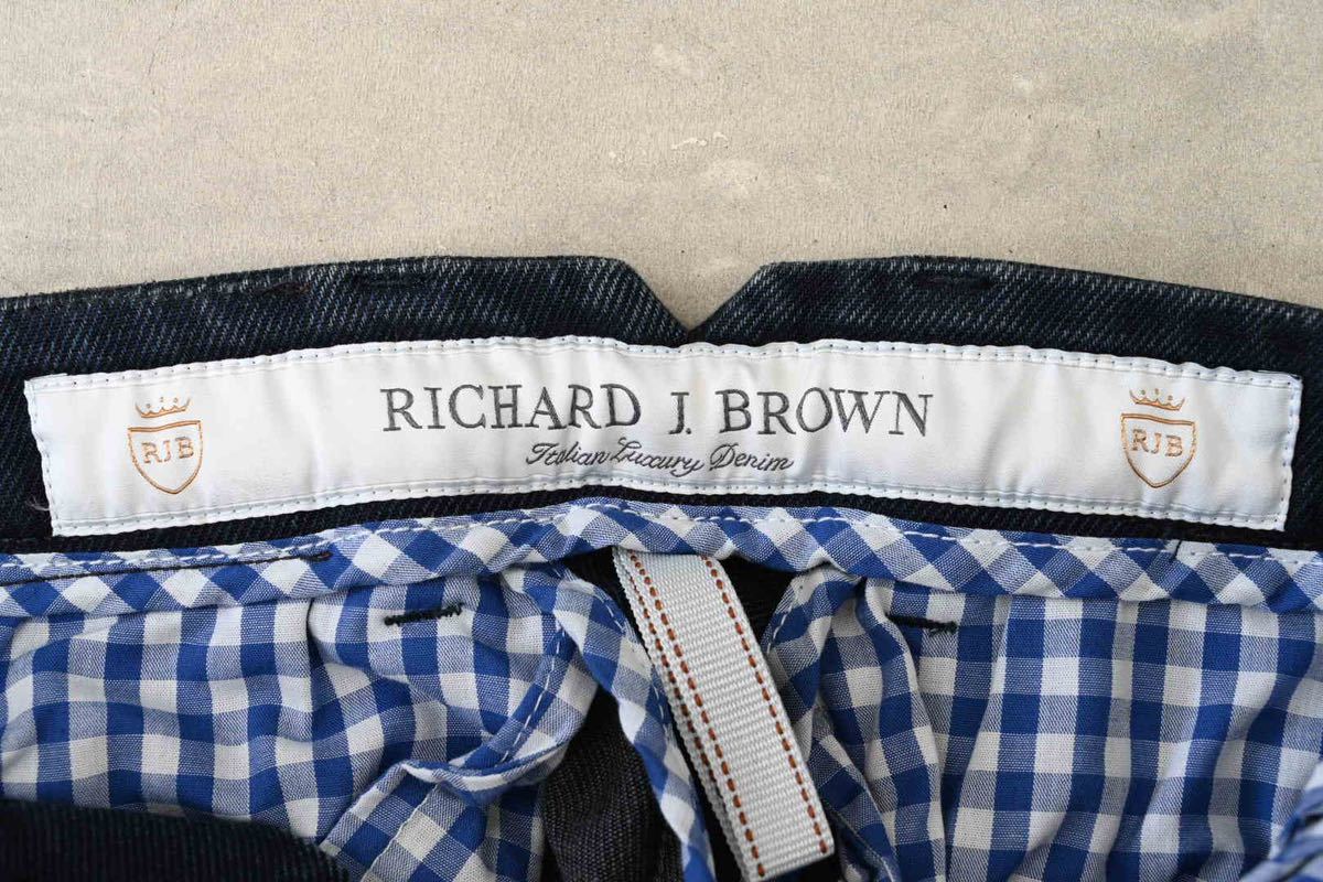 新品 リチャードJブラウン デニムパンツ 34 Dインディゴ RICHARD J.BROWN リチャードジェイブラウン スラックス シャーシ/濃/T168-W00D_画像6