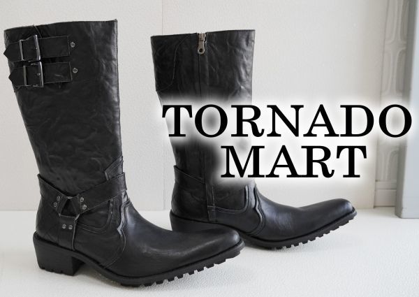 クラシック ▼送料無料▼新品▼トルネードマートレザーブーツL(27)▼TORNADOMART▼黒▼エンジニアブーツ▼ロングブーツ 27.0cm クラシック ▼送料無料▼新品▼トルネードマートレザーブーツL(27)▼TORNADOMART▼黒▼エンジニアブーツ▼ロングブーツ 27.0cm