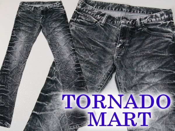 ▼新品▼送料無料▼28380円▼トルネードマートデニムパンツL▼TORNADOMART▼黒・グレー▼ブーツカット_画像1