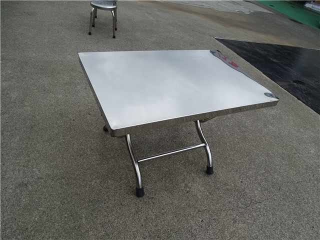 最新入荷 ステンレス 折りたたみ式テーブル 防錆耐荷重 H55cm W80×D50cm その他