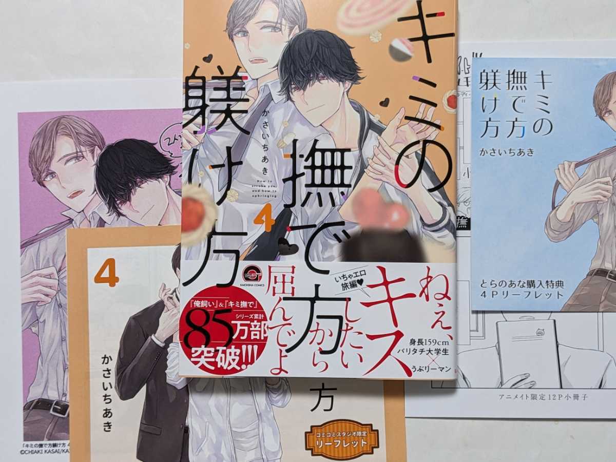 キミの撫で方躾け方 ４ アニメイト限定有償特典小冊子/とらのあな/コミコミリーフレット/出版社ペーパー付　かさいちあき　未読美品_画像1