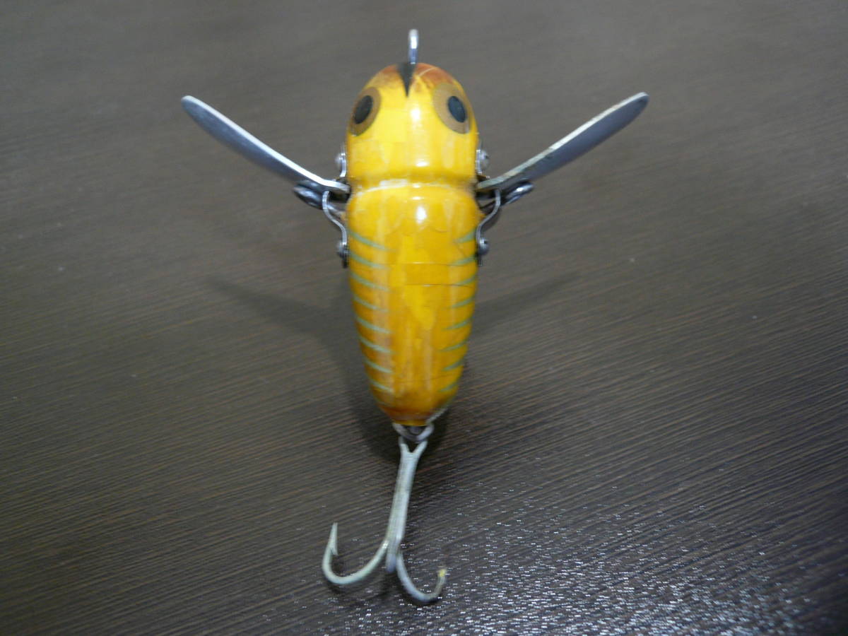 Old Heddon Crazy Crawler オールド ヘドン クレイジークローラー ドナリークリップ ウッド製　その1_画像1