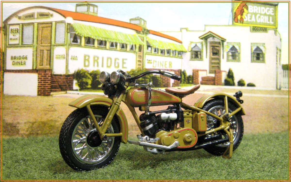 FRANKLIN MINT Franklin Mint 1/24 Harley Harley 1929 Side Valve Twin side valve(bulb) twin hand shift inspection ) army for military 