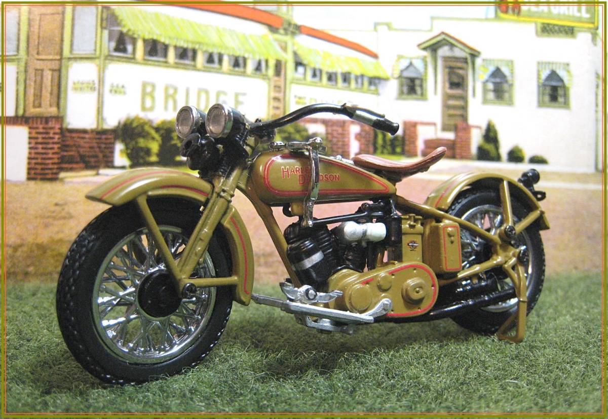 FRANKLIN MINT Franklin Mint 1/24 Harley Harley 1929 Side Valve Twin side valve(bulb) twin hand shift inspection ) army for military 