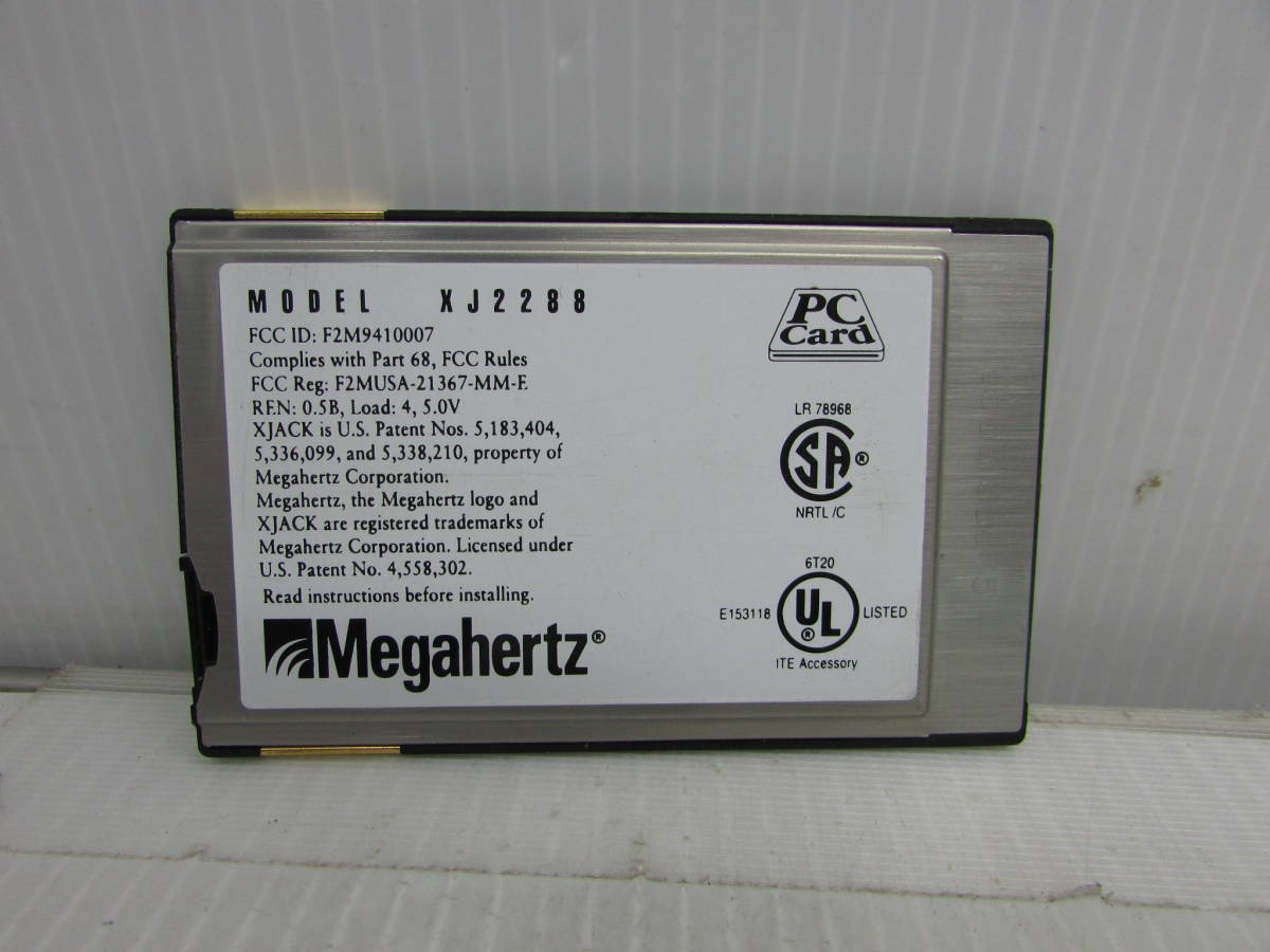 【YPC1100】★Megahertz XJ2288 PCMCIA PCモデム 未チェック現状渡し★中古の画像2