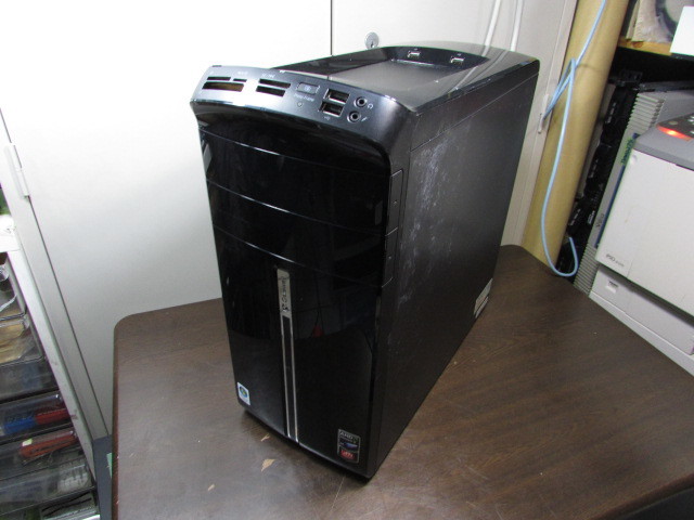 【YDT0695】★Gateway DX4300 タワー AMD PhenomII X4 クロック不明/2GB/HD欠品/DVD/通電するがBIOS画面出ず★JUNK_画像1