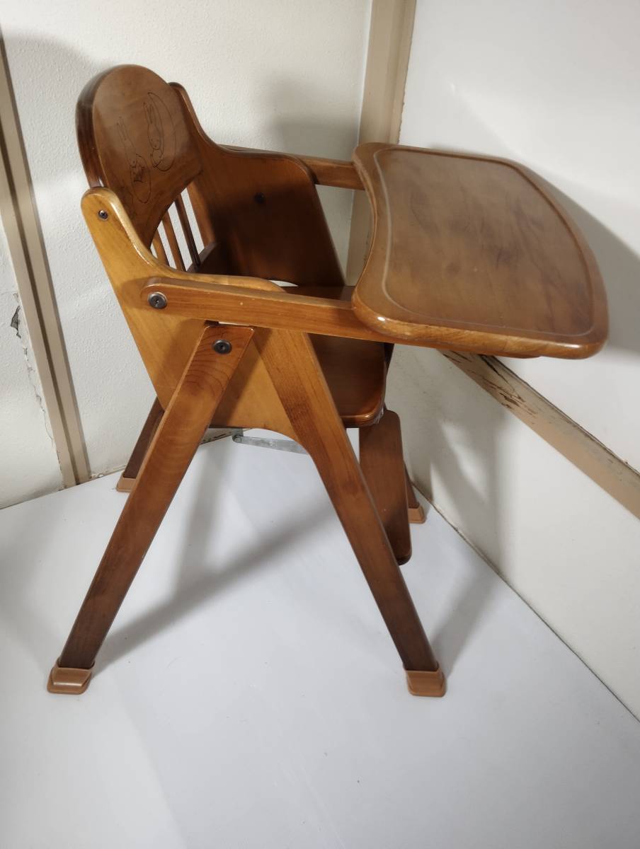 [ immediately buy OK] Yamazaki woodworking made baby chair * Miffy. print equipped 