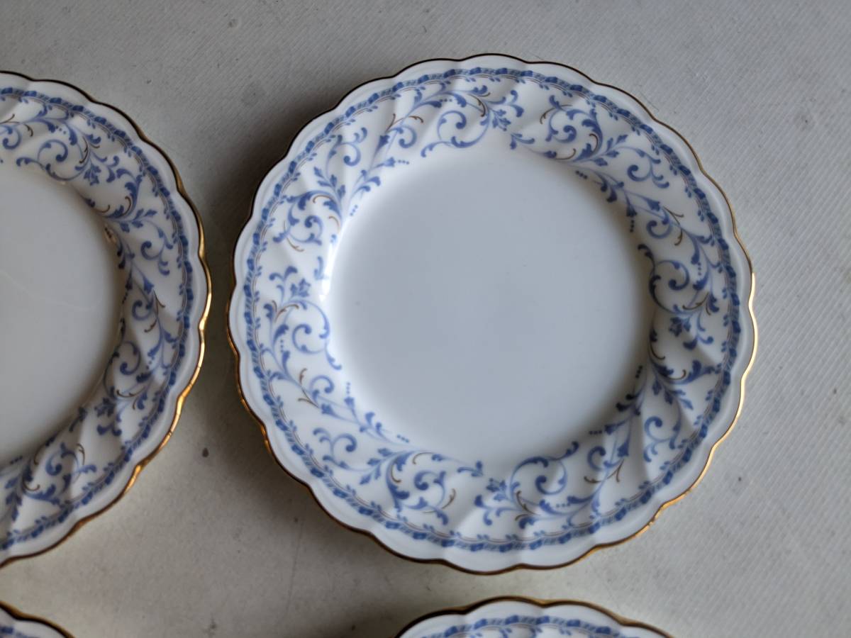 送料無料★ ノリタケ Noritake NINFA　LAGUNA　９９７６　ケーキ皿 お茶菓子皿 ４枚セット ★_画像4