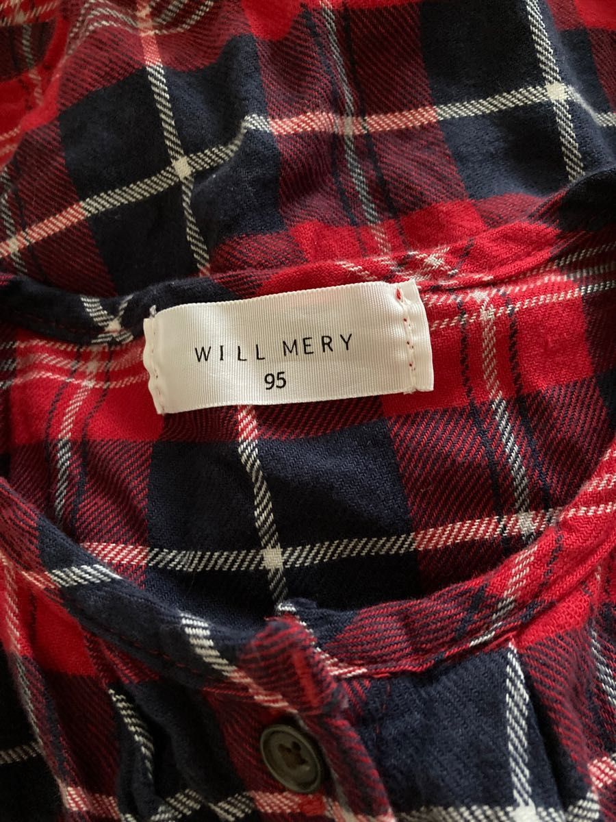ウィルメリー　Will Mery サイズ95  チェックシャツ　半袖