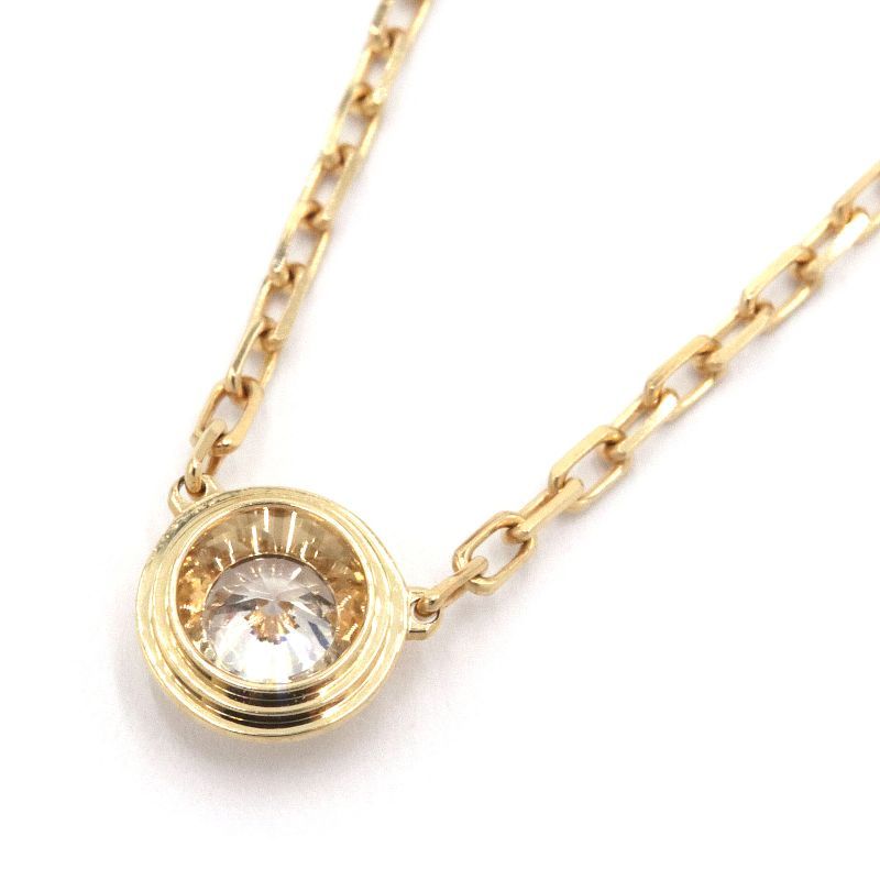  Cartier dam -ru necklace Large model B7215500 K18YG diamond new goods finish settled yellow gold 1 bead pendant used free shipping 