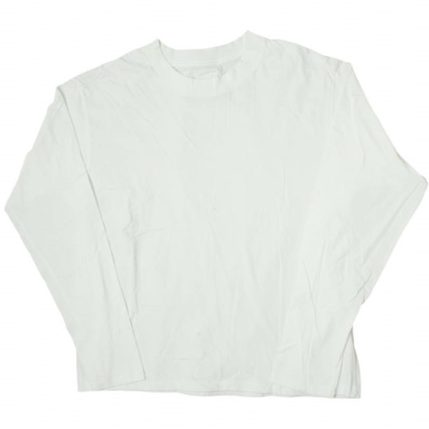 RE-PURPOSE リパーパス 日本製 SOLID L/S TEE ソリッドロングスリーブTシャツ L ホワイト 長袖 L'ECHOPPE レショップ トップス g9052_画像1