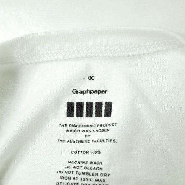 Graphpaper グラフペーパー 日本製 L/S CREW NECK DRESS ロングスリーブTシャツワンピース 00 ホワイト 長袖 ロング トップス g10091_画像3
