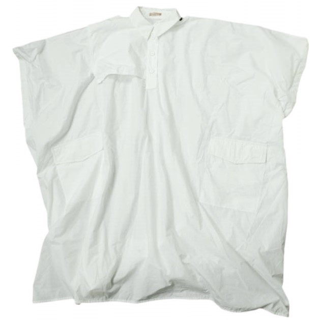NEHERA ネヘラ オーバーサイズシャツワンピース NRJDR02 34/36 ホワイト ポンチョ ミリタリー ドレス ロング トップス g10210