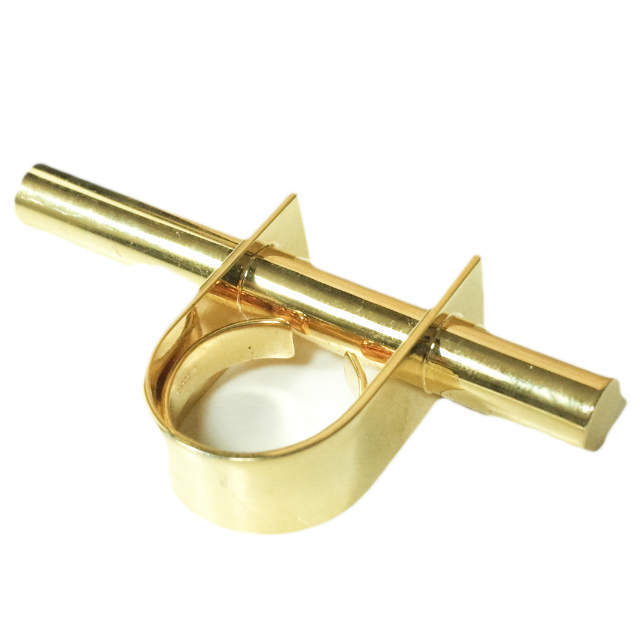 TOGA トーガ Cylinder Ring デザインリング 15号 ゴールド SCARF RING 指輪 アクセサリー g11494