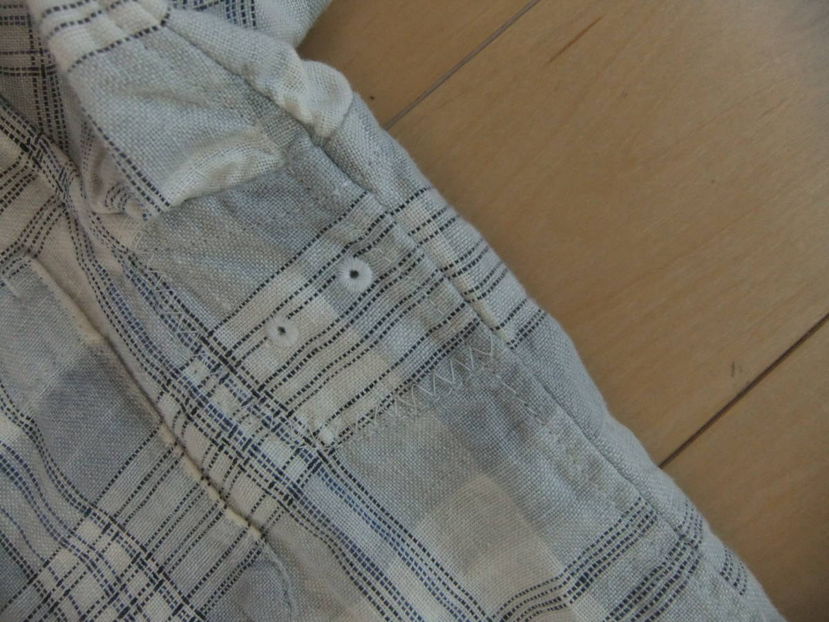 サイズ00 MADE IN JAPAN STRATO MAILLOT LINEN SHIRTS MADE IN JAPAN 日本製 麻 リネン 半袖シャツ white grey_画像4