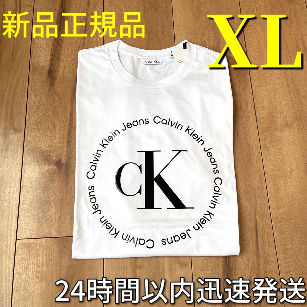 新品　カルバンクライン　Tシャツ　Calvin Klein 半袖　ビッグロゴ　CK トップス　半袖　ロゴ　