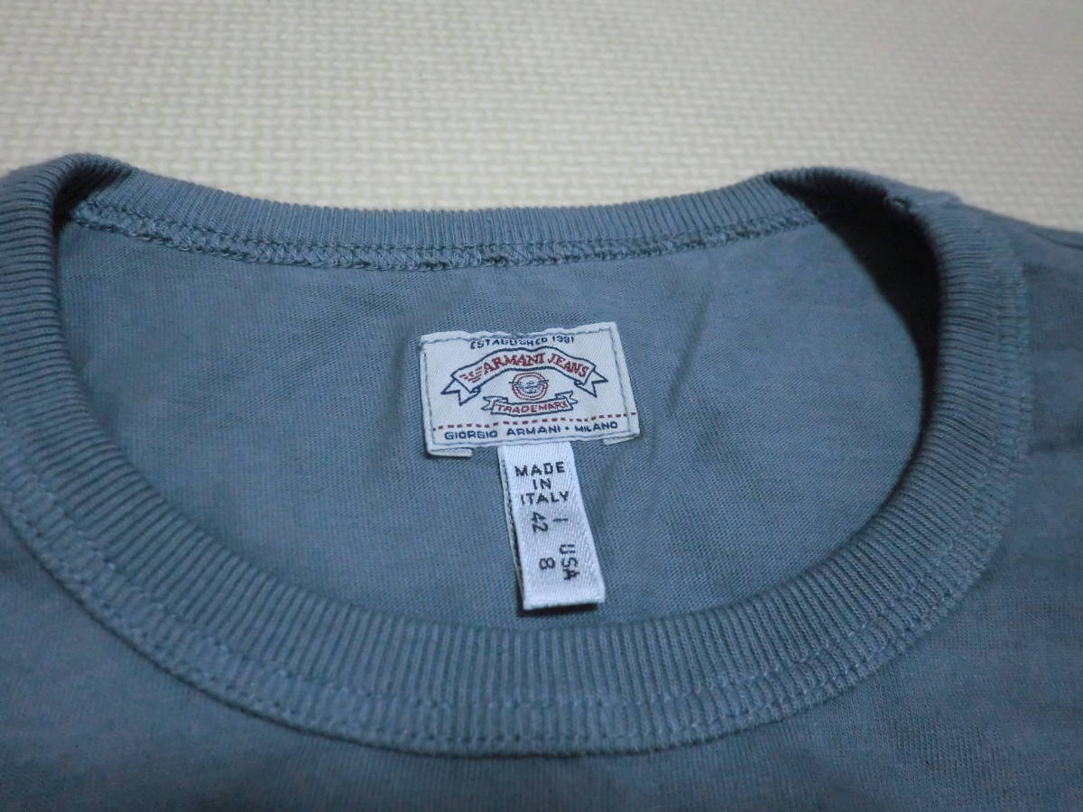  ARMANI JEANS アルマーニジーンズ プリントTシャツ メンズ トップス size:42 イタリヤ製_画像5