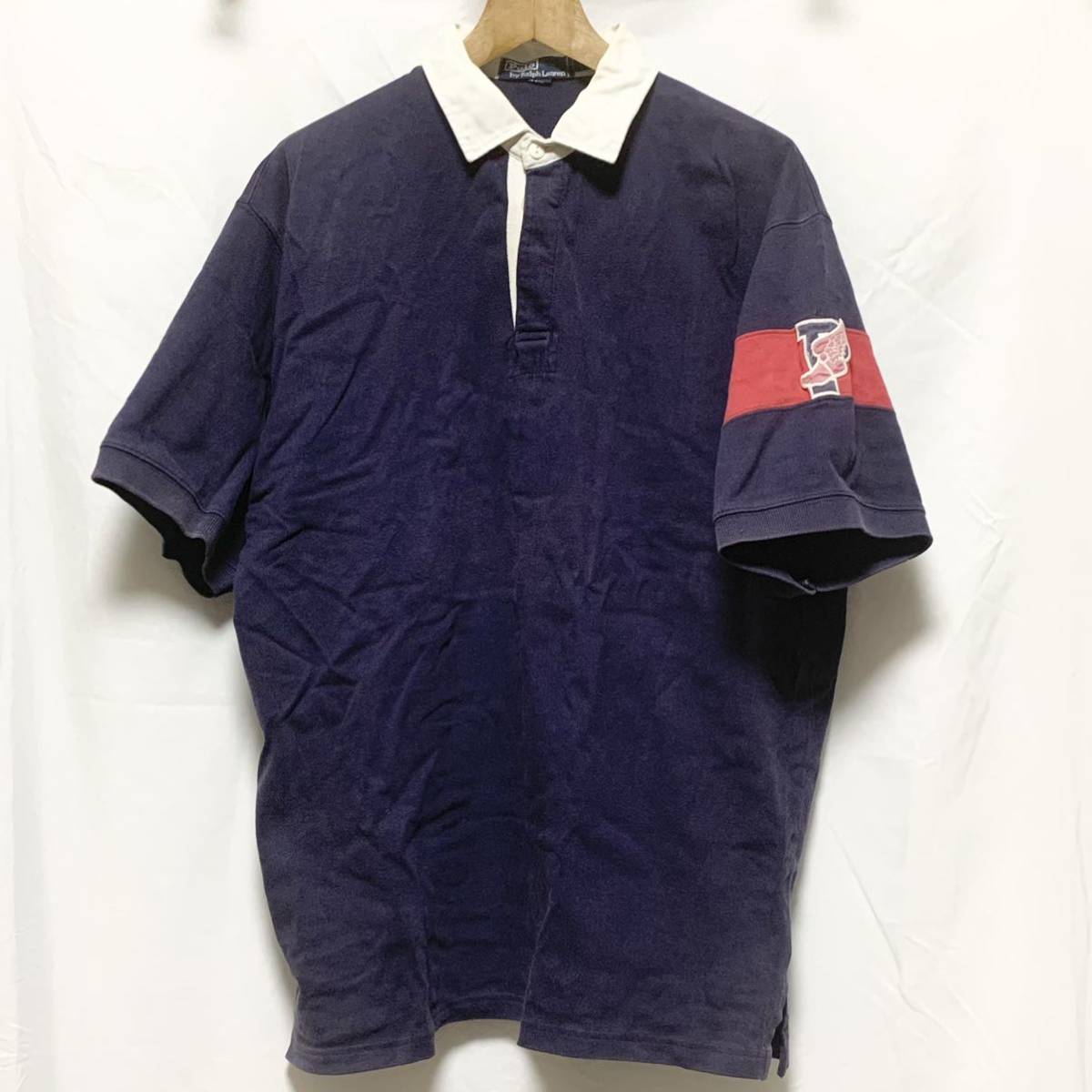 VINTAGE POLO Ralph Lauren 1992 P WING ポロシャツ　ポロ ラルフローレン L