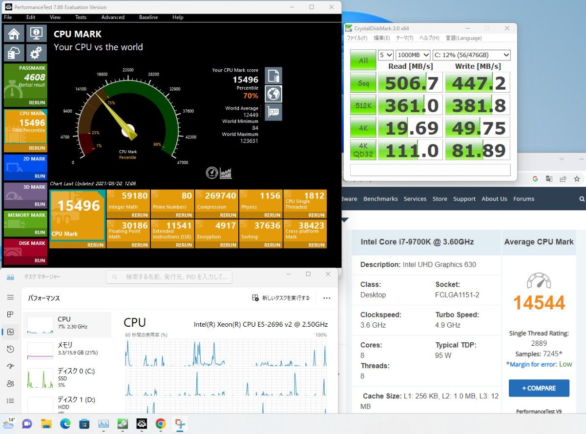 12コア24スレッドワークステーション/SSD512/16GB/office,win11