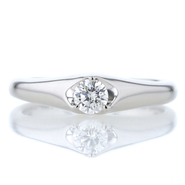 婚約指輪 ダイヤモンド 0.3カラット プラチナ 鑑定書付 0.343ct D