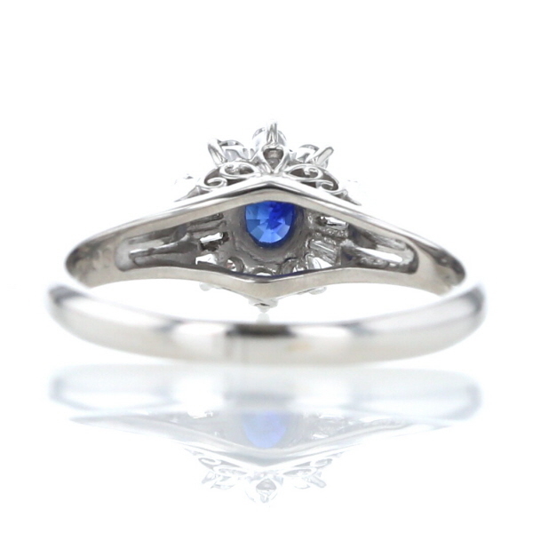 Pt900 プラチナ リング サファイア0.47ct ダイヤモンド0.24ct Pt900 プラチナ リング サファイア0.47ct ダイヤモンド0.24ct
