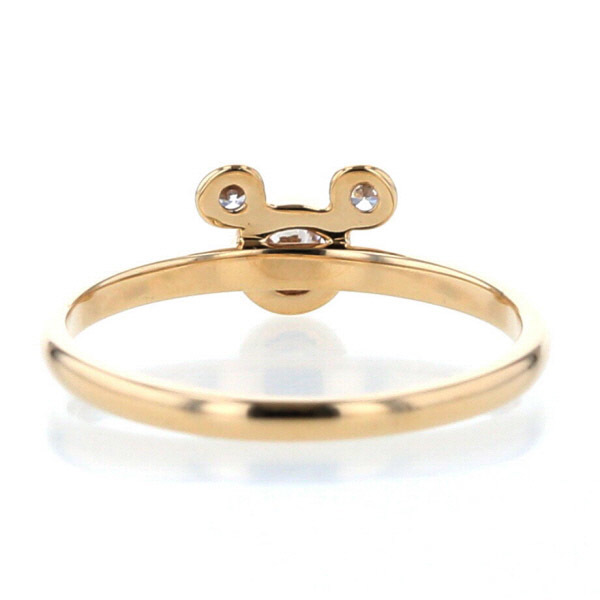 DISNEY Disney resort K10YG yellow gold ring Cubic Zirconia Mickey Mouse ring 7 number [ new goods finish settled ][af][ used ]