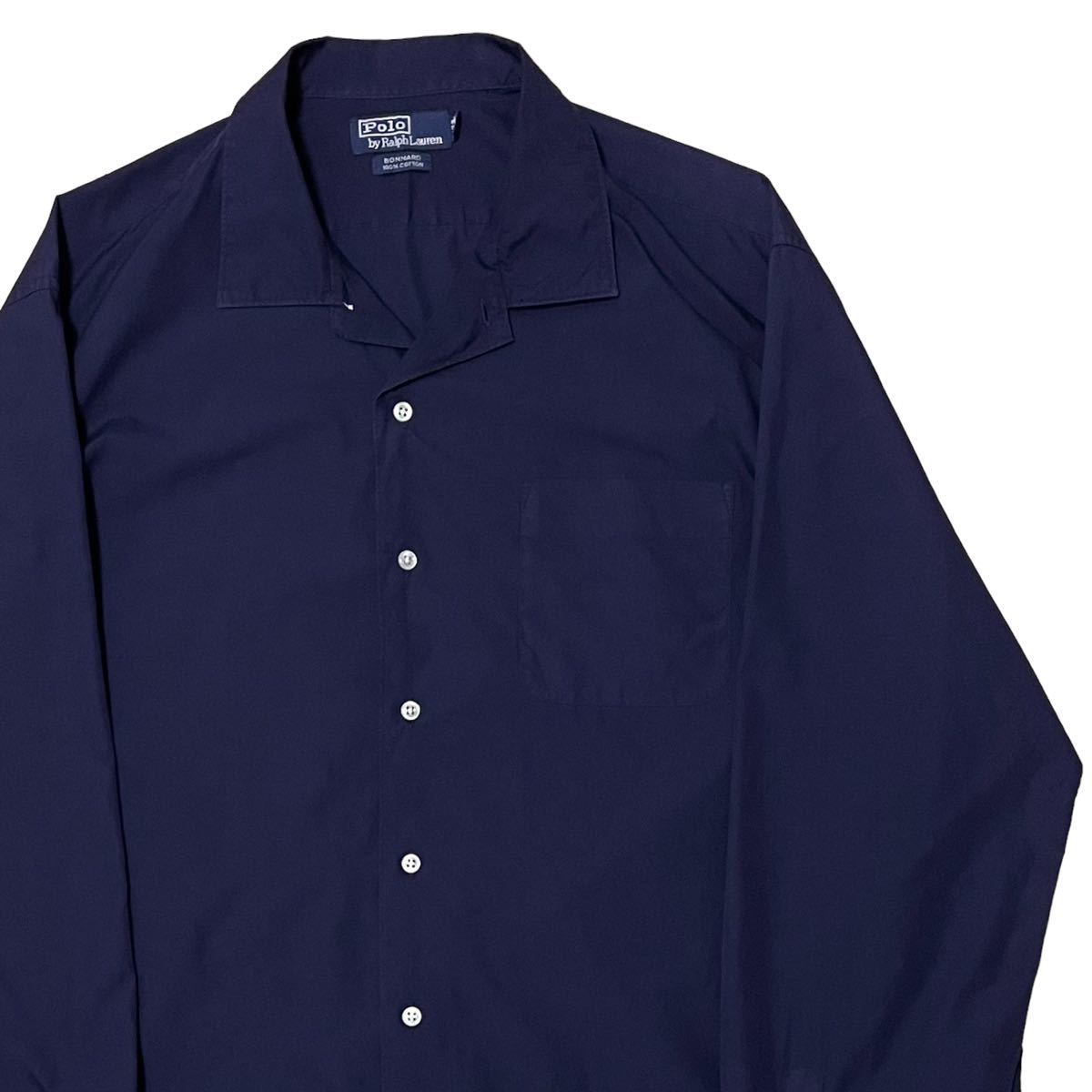 完全無地【90s Polo by Ralph Lauren BONNARD オープンカラー 完全無地【90s Polo by Ralph Lauren BONNARD オープンカラー