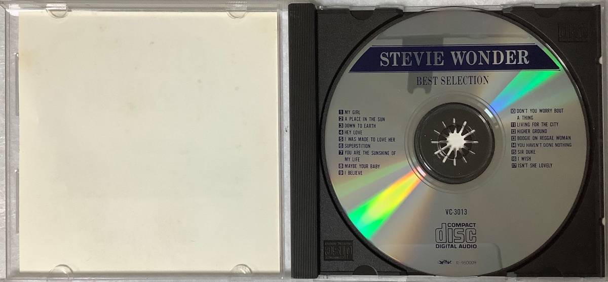 【洋楽CD】 STEVIE WONDER(スティーヴィー・ワンダー) 『STEVIE WONDER BEST SELECTION』◇MY GIRL 他 VC-3013/CD-16312_画像4
