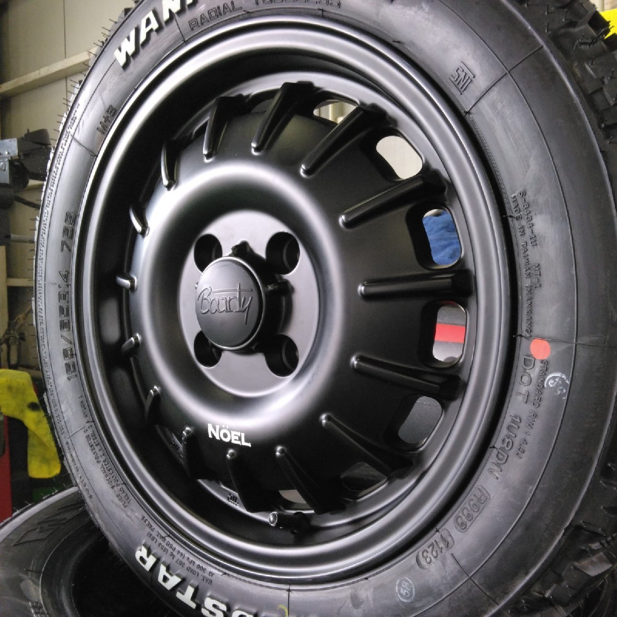 新発売 Noel 軽トラ 軽バン ハイゼット エヴリィ アトレー MUDSTAR WANPAKU MT 155/65R14 14インチ タイヤホイールセット ホワイトレター_画像3