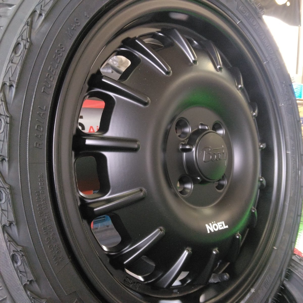 新発売 Noel 軽トラ 軽バン ハイゼット エヴリィ アトレー ヨコハマ ジオランダー X-AT 155/65R14 14インチ タイヤホイールセット_画像6