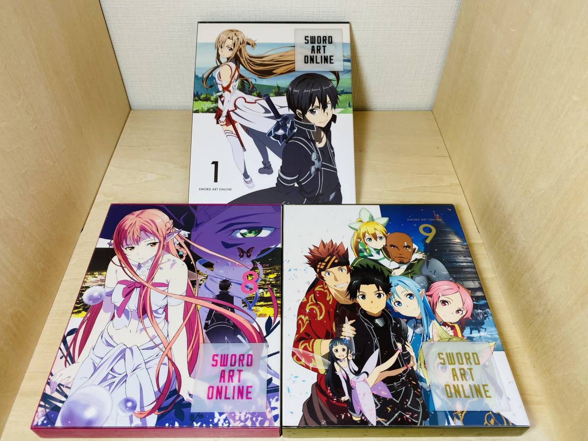 ■送料無料■ Blu-ray ソードアート・オンライン 1期 3枚セット (1巻 8巻 9巻) 完全生産限定版