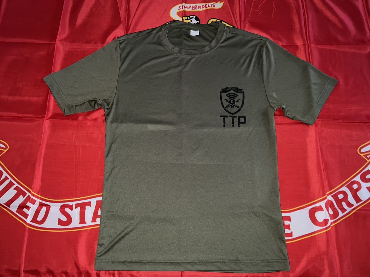 MADE IN USA 中古 USMC TTP TRANSMISSIONS 06 21 OPERATOR DRI Tシャツ SPORT-TEK MEDIUM ODの画像1