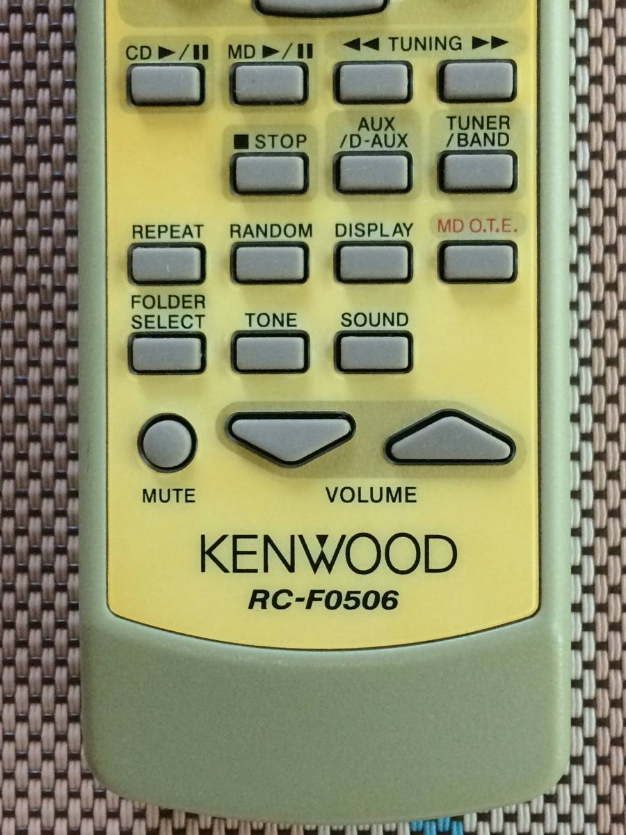 電池端子サビあり★送料無料★KENWOOD★ケンウッド★純正★オーディオ★SJ-5WM KF-7700用リモコン★RC-F0506★中古★動作品★返金保証あり