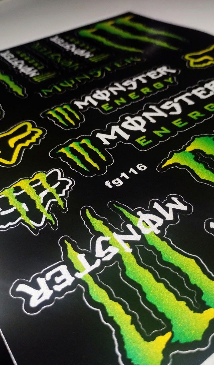 反射 ステッカー/モンスターエナジー/バイク/車/ストリート バイクステッカー ヘルメットステッカー MONSTER ENERGY