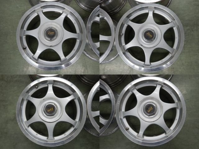 社外 BRIDGESTONE ブリヂストン Zem 15インチアルミホイール 6.5J 5穴 マルチ PCD100 114.3 +50 4本セット 日本製_画像2