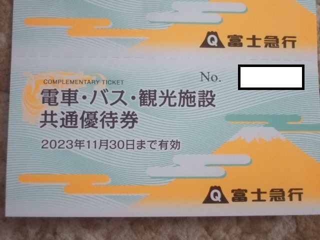 富士急行 株主優待 電車・バス・観光施設共通優待券 5枚セット (富士急