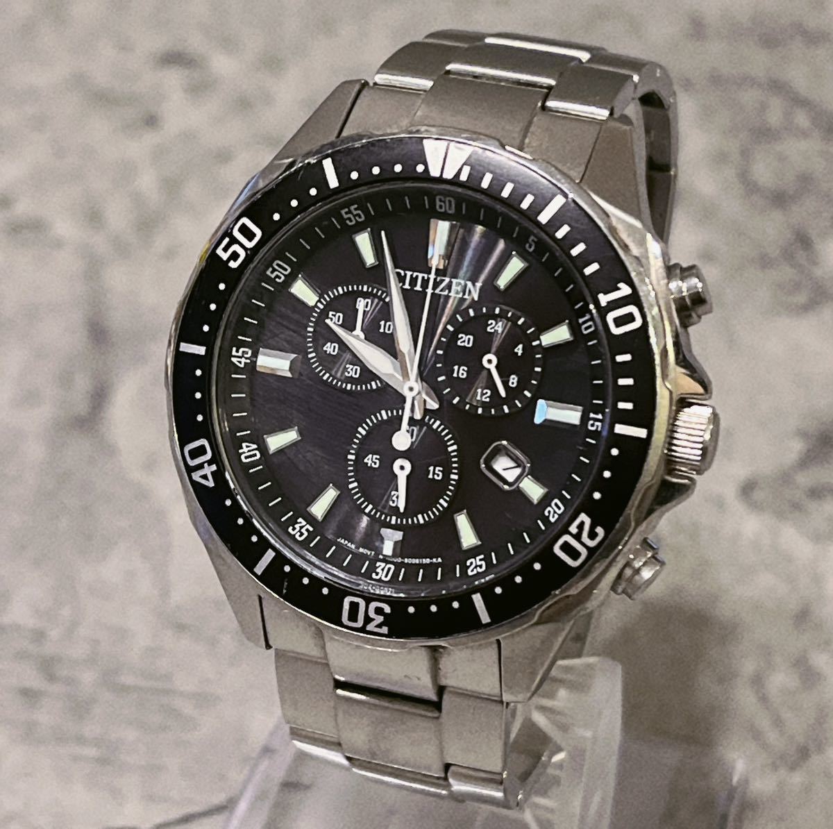 即発送可能】 シチズン H500-S064538 Citizen 美品 ブラック メンズ