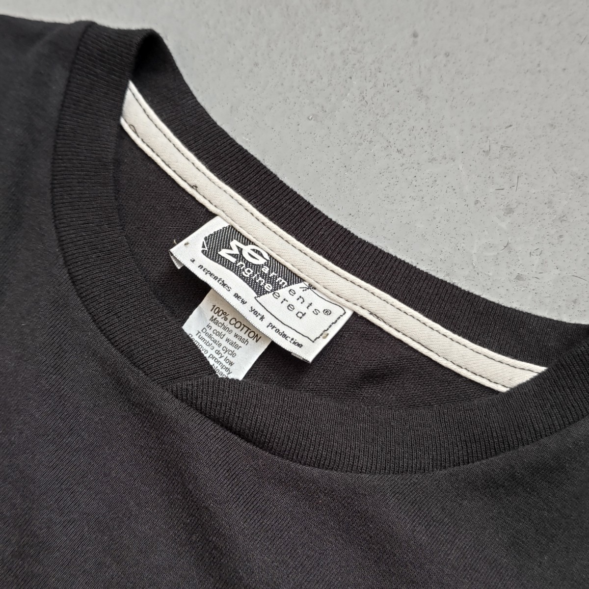 エンジニアードガーメンツ クロス クルーネック ポケットTシャツ【S】ブラック Engineered garments_画像9