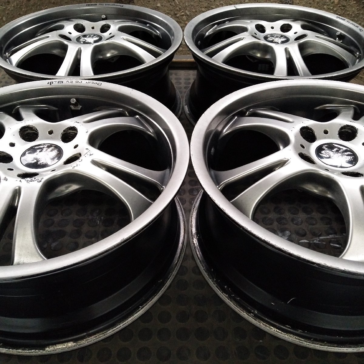 管理番号：S7-98【4本価格】【17x7J 5x114.3 ET+48 ハブ73】weds kranze ケルベロス・ノア ヴォクシー等・直接引取可能・下取り可能の画像2