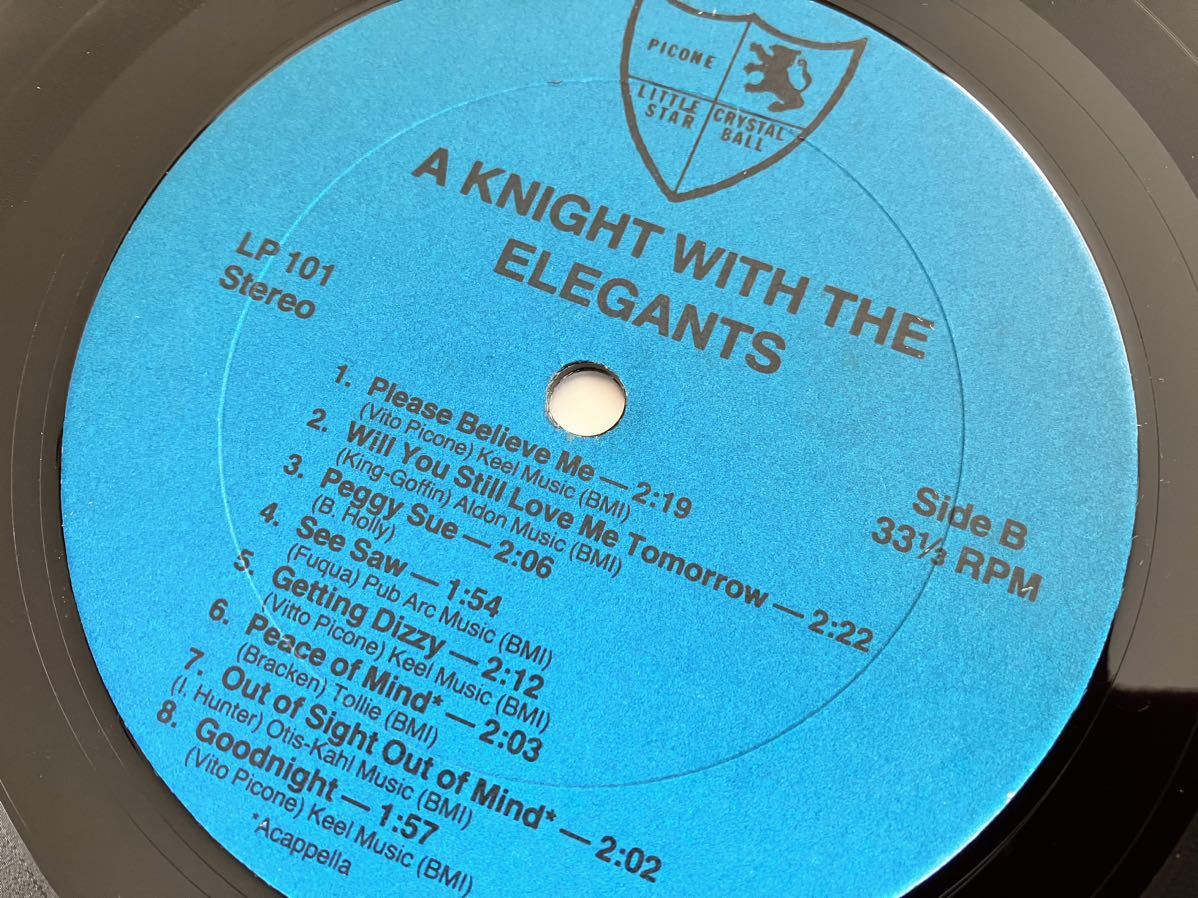 The Elegants/ A Knight With The Elegants LP CRYSTAL BALL RECORDS US LP101 81年初LP,エレガンツ,US DOO WOP VOCAL,ネオロカ,ROCKABILLY_画像8