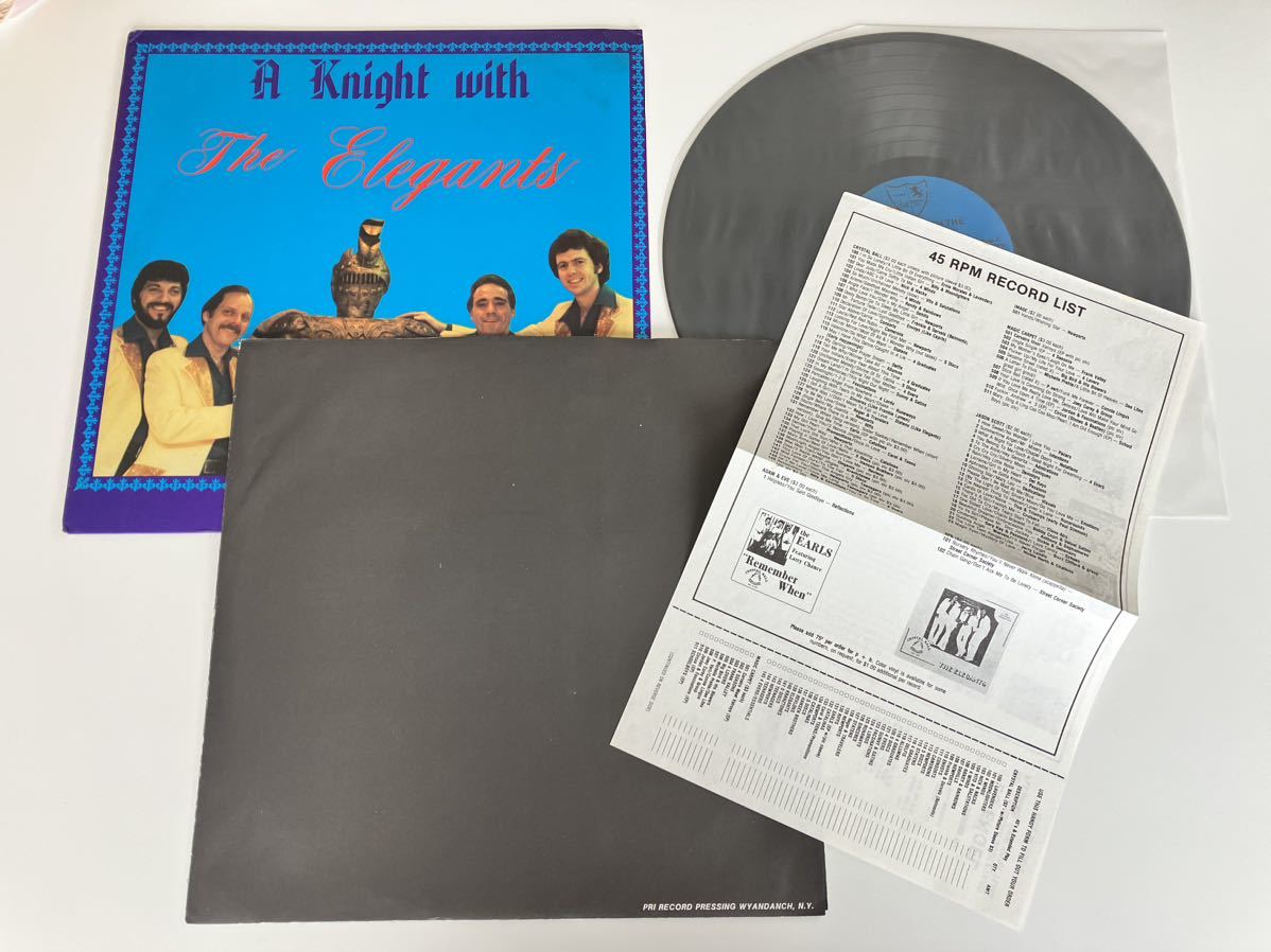 The Elegants/ A Knight With The Elegants LP CRYSTAL BALL RECORDS US LP101 81年初LP,エレガンツ,US DOO WOP VOCAL,ネオロカ,ROCKABILLY_画像3