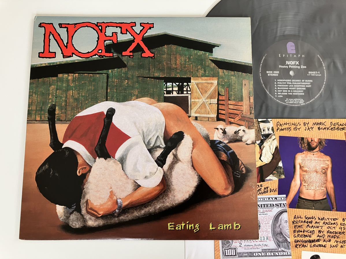 【USオリジナル】NOFX / Eating Lamb (Heavy Petting Zoo) LP EPITAPH US 86457-1 96年6th,Fat Mike,インナーあり,別タイトルアナログ_画像1