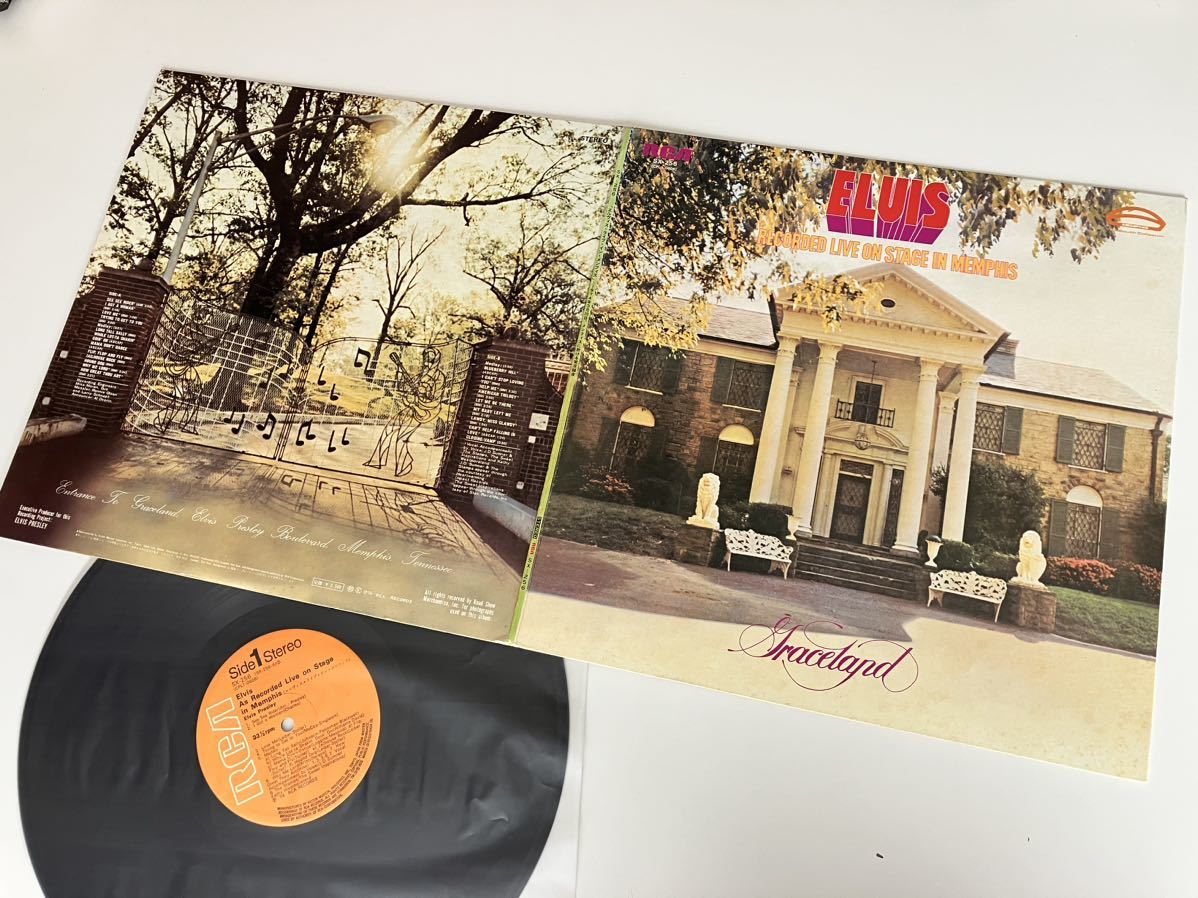 エルヴィス・ライブ・イン・メンフィス ELVIS RECORDED LIVE ON STAGE IN MEMPHIS: Graceland 日本盤LP RCA SX256 74年録音ライヴ,マト1盤_画像3