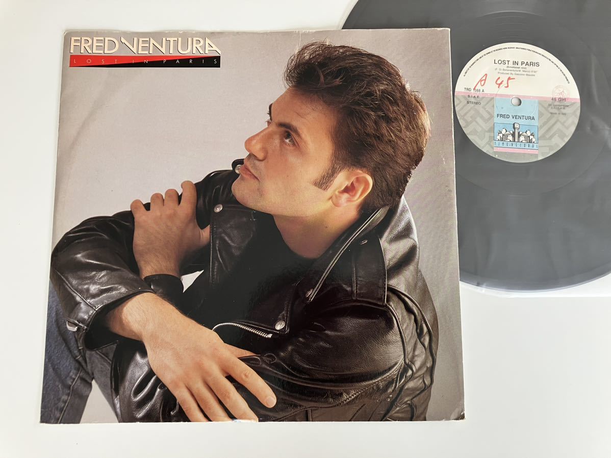 【伊Ori】Fred Ventura / Lost In Paris (Emotional Mix,Edit,Lost In Music Mix)12inch TIME-RECORDS ITALY TRD1088 88年Hi-NRG,EUROBEAT_画像1