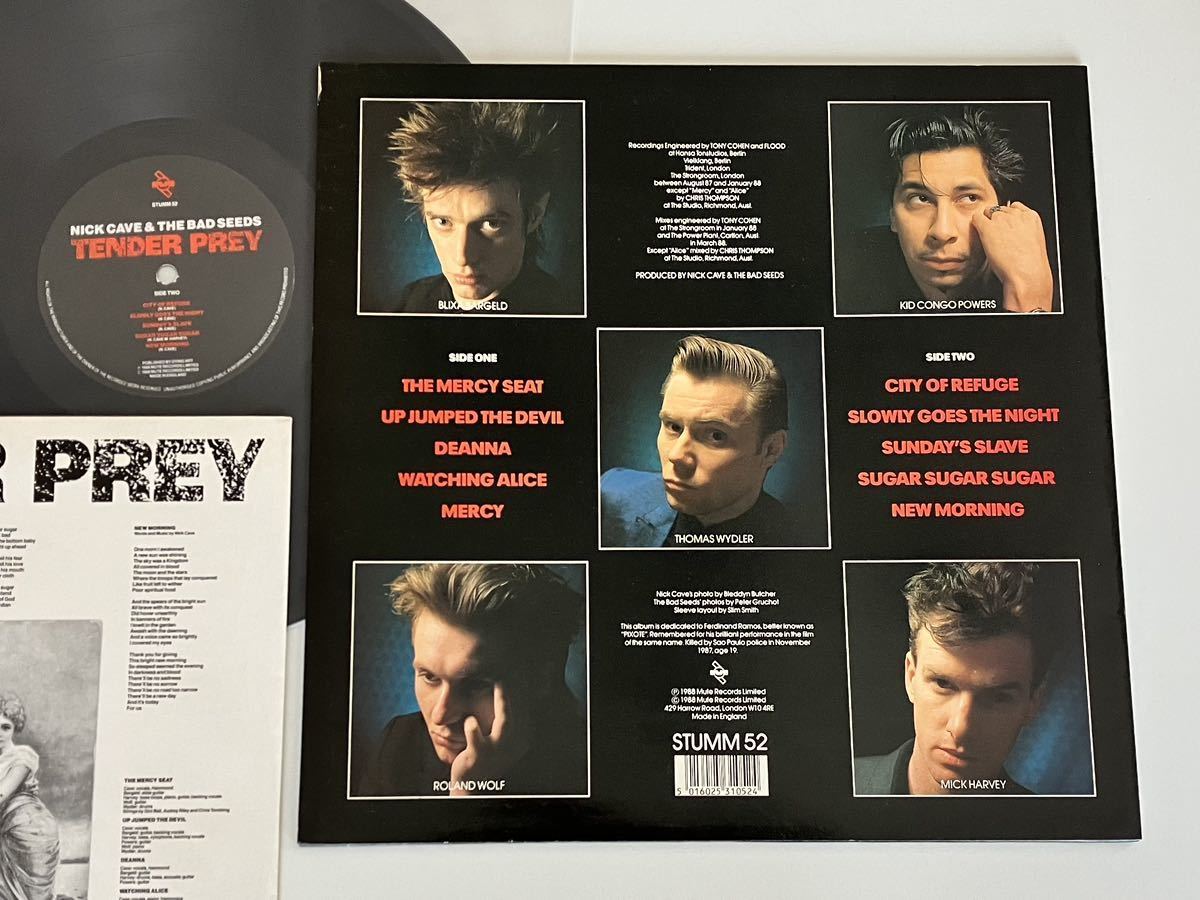 【UKオリジナル】Nick Cave & The Bad Seeds / Tender Prey LP MUTE RECORDS ENGLAND STUMM52 88年リリース,ニック・ケイヴ,Mick Harvey,の画像2