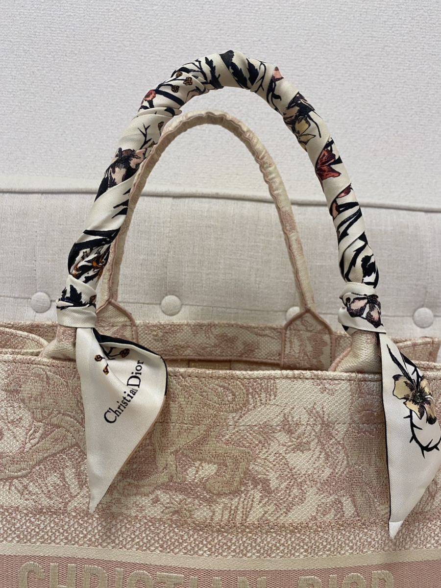 DIOR BOOK TOTE バッグミディアム 虎柄 ピンク ブックトート ディオール