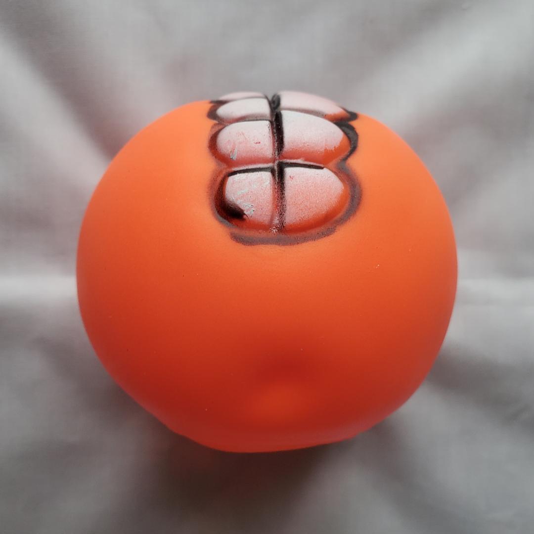 ★数量限定★　歯形　ボール　犬　玩具　橙　オレンジ　笛入り　おもちゃ　犬用品
