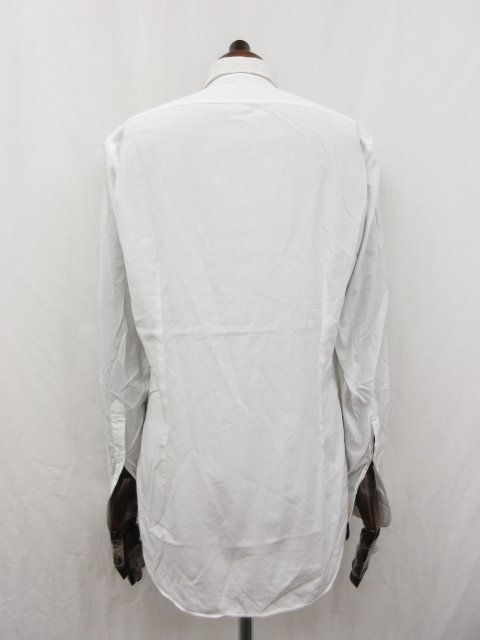 HH 【フライ FRAY】 ブロード生地 ピンホールカラー コットン長袖シャツ (メンズ) size15(3/4)/40 ホワイト イタリア製 ●29MK0992●_画像2